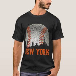 New York NY Skyline Baseball T-Shirt