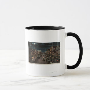 New York, NY - The Bowery - Night Scene Mug