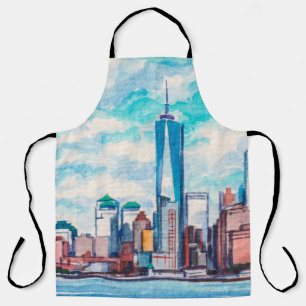 New York, NY, USA. Views on big city skyscrapers. Apron