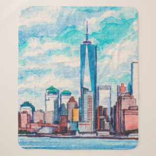 New York, NY, USA. Views on big city skyscrapers. Sherpa Blanket