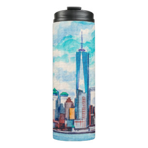 New York, NY, USA. Views on big city skyscrapers.  Thermal Tumbler