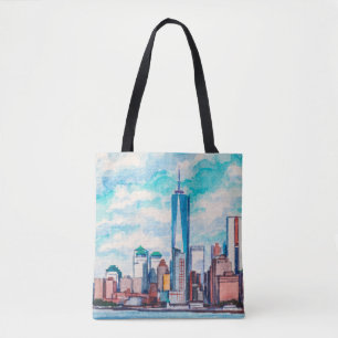 New York, NY, USA. Views on big city skyscrapers.  Tote Bag