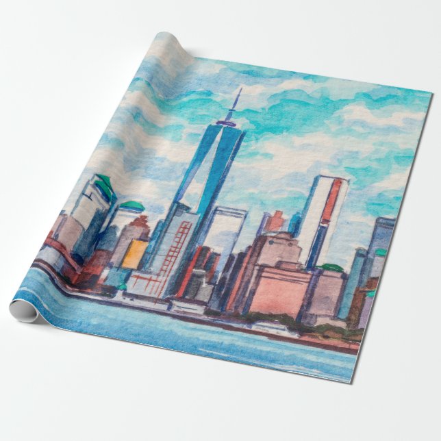 New York, NY, USA. Views on big city skyscrapers.  Wrapping Paper (Unrolled)