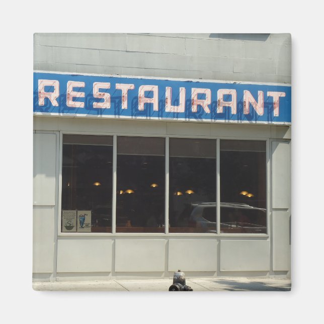 New York, NY Vintage Restaurant Magnet (Front)