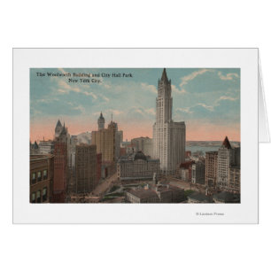 New York, NY - Woolworth Building and City Hall