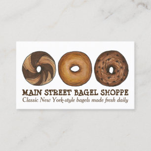 New York NYC Bagels Bagel Shop Food Breakfast Chef Loyalty Card