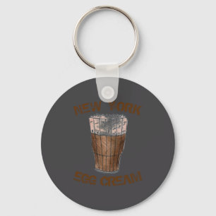 New York Nyc Clic Egg Cream Soda Fountain  Key Ring