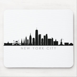 NEW YORK NYC Manhatten USA City Skyline Silhouette Mouse Pad
