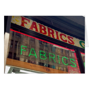 New York NYC Neon Sign Garment District Fabrics