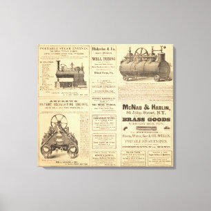 New York Oil Advertisements Canvas Print