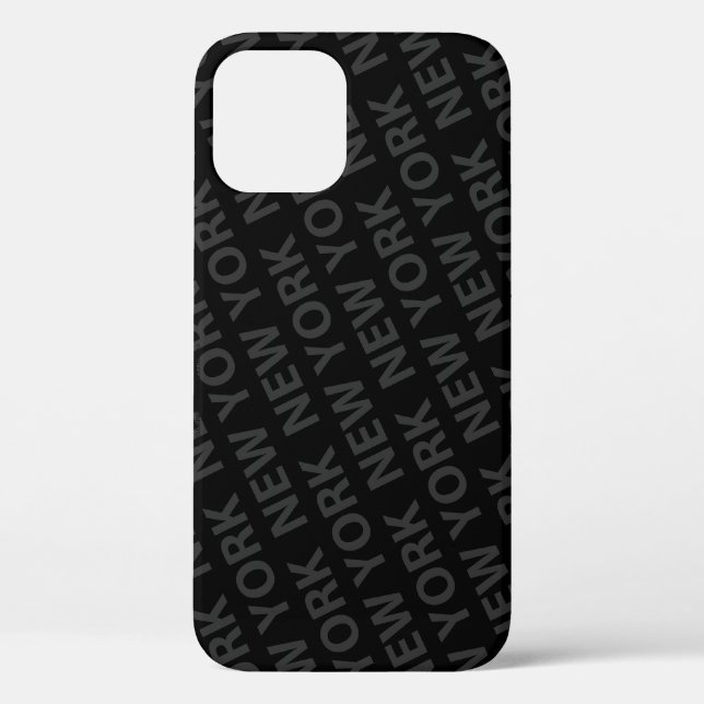 New York Pattern Dark Grey Case-Mate iPhone Case (Back)