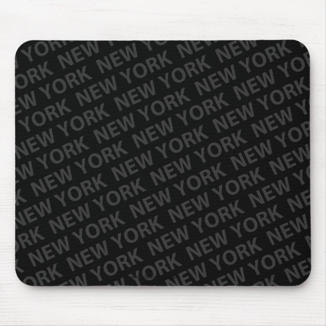 New York Pattern Dark Grey Mouse Pad (Front)