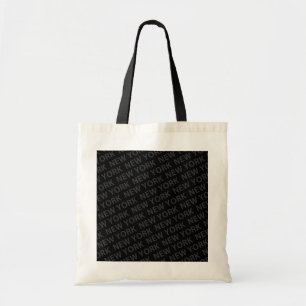 New York Pattern Dark Grey Tote Bag
