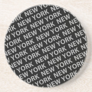 New York Pattern Grey Coaster