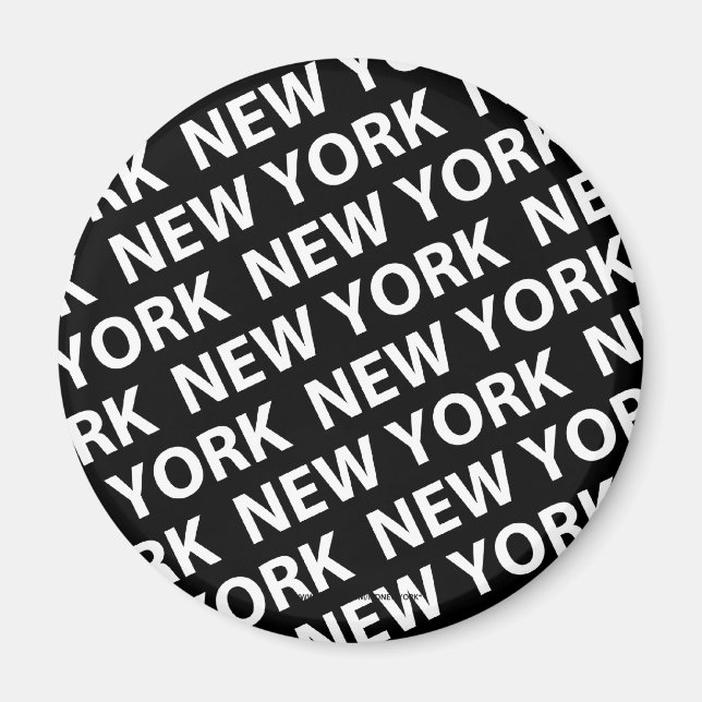 New York Pattern White Magnet (Front)