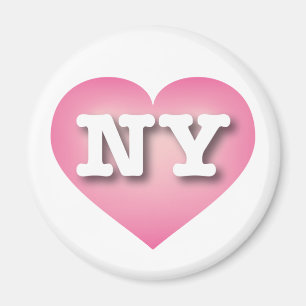 New York Pink Fade Heart - Big Love Magnet
