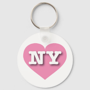 New York Pink Heart - I love NY Key Ring