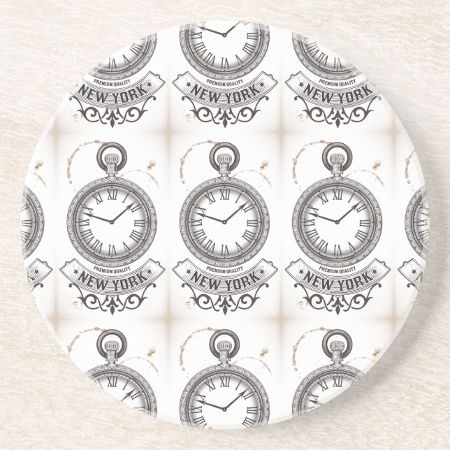 New York Pocket Watch Coaster (Front)