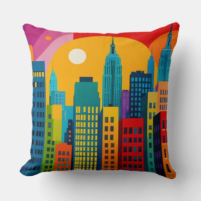 New York Pop Art Cushion (Front)