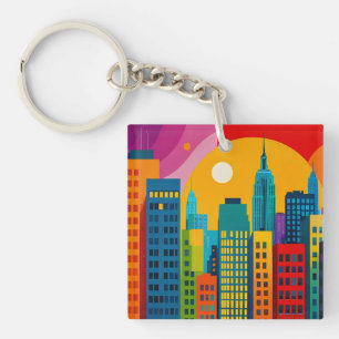 New York Pop Art Key Ring
