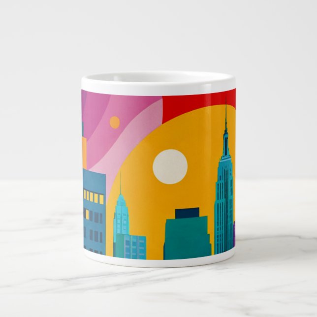 New York Pop Art Large Coffee Mug (Front)