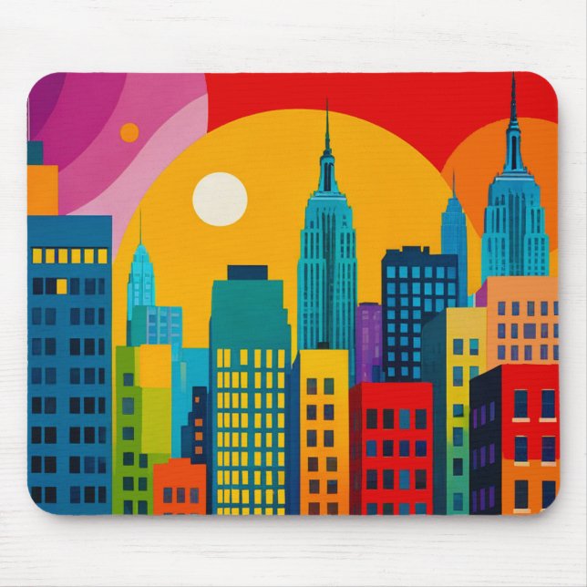 New York Pop Art Mouse Pad (Front)