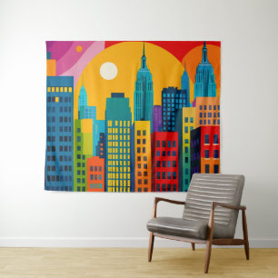 New York Pop Art Tapestry