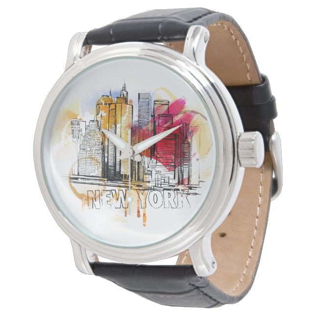 New York print eWatch Watch (Angled)