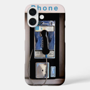 New York Public Pay Phone, Retro Phone Booth iPhone 16 Case
