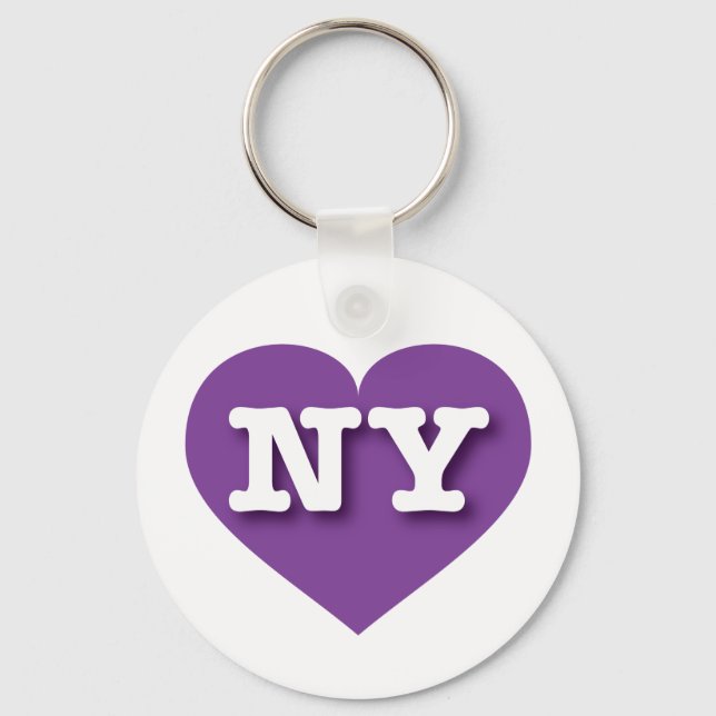 New York Purple Heart - I love NY Key Ring (Front)