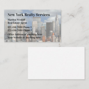 New York Real Estate Agent Business Card