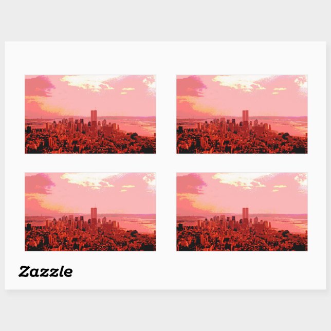 New York Rectangular Sticker (Sheet)
