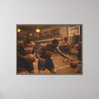 New York Rens Basketball Team Warmup Canvas Print