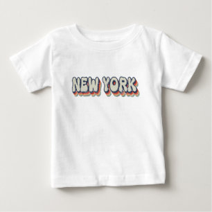 New York Retro 80s Chrome City Baby T-Shirt