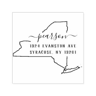 New York Return Address Stamp Self-Inking