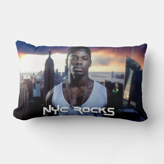 NEW YORK ROCKS - NYC LUMBAR CUSHION (Front)