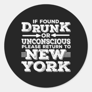 New York Sayings Funny Ny Classic Round Sticker
