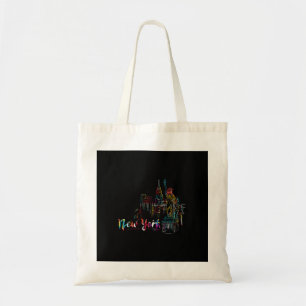 New York Sky Heartbeat Statue of Liberty I Love Ne Tote Bag