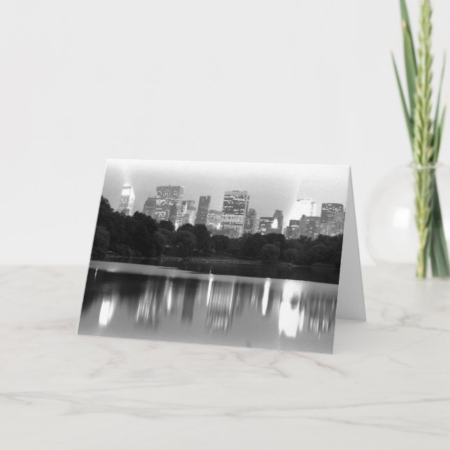 New York Skyline at Night Card (Front)