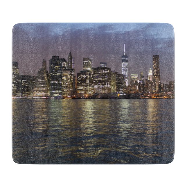 New York Skyline at night Cutting Board (Front)