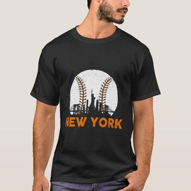 New York Skyline Baseball T-Shirt (Front)