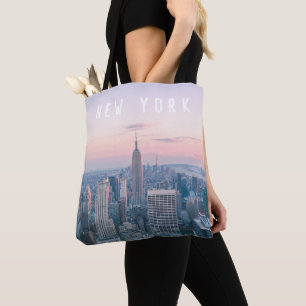 New York Skyline & California Palm Tree Bi-Coastal Tote Bag