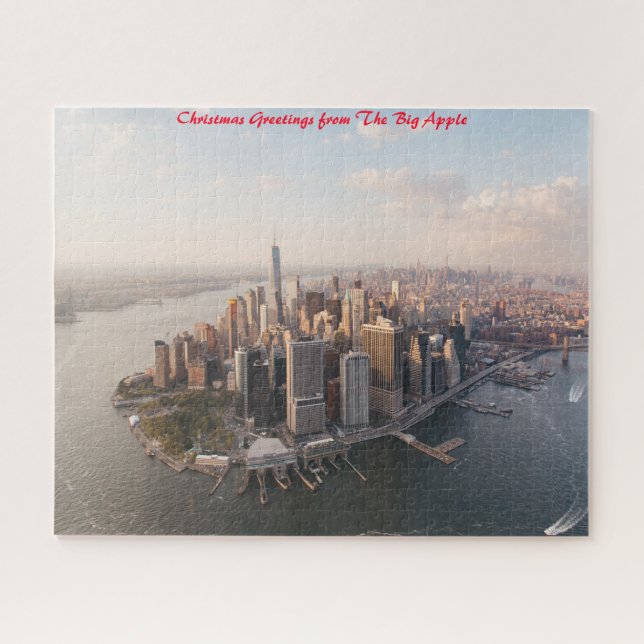 New York Skyline.Christmas Greetings Jigsaw Puzzle (Horizontal)