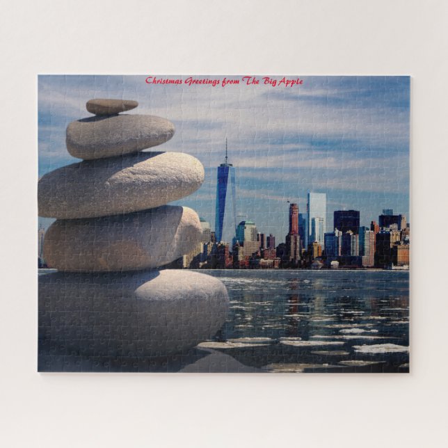 New York Skyline.Christmas Greetings Jigsaw Puzzle (Horizontal)