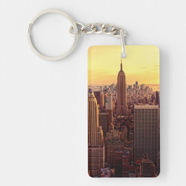 New York skyline city with Empire State Key Ring (Front)