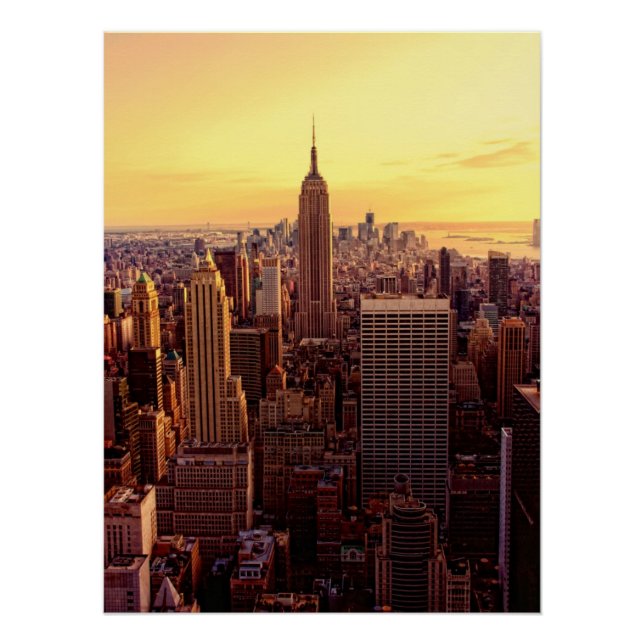 New York skyline city with Empire State Poster (Front)