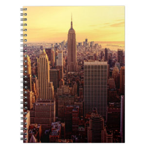 New York skyline city with Empire State Spiral Notebook