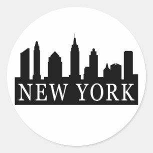 New York Skyline Classic Round Sticker