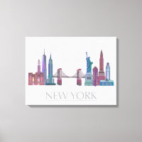 New York Skyline Coloured Buildings