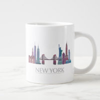 New York Skyline Coloured Buildings